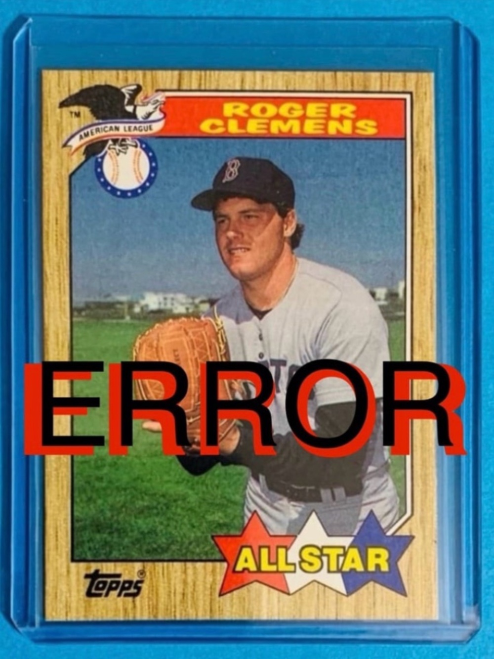 RARE WRONG BACK PRINTING PRESS ERROR ROGER CLEMENS - MINT!!